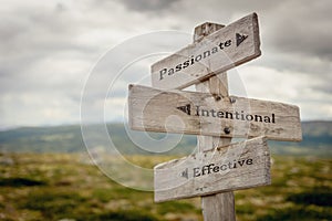 passionate intentional effective signpost outdoors