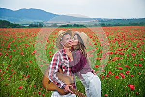 Passionate love. summer vacation. happy family. country music. spring nature beauty. romance. romantic relationship