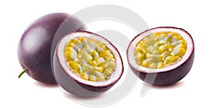 Passionfruit maraquia double options on white backgroun