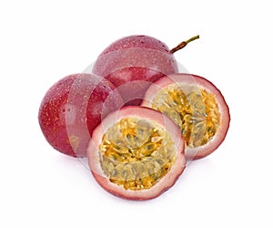 Passionfruits isolated on white background