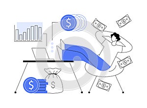 Passive income abstract concept vector illustration.