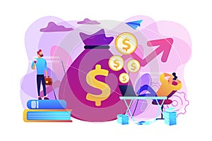 Passive income concept vector illustration.