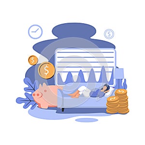 Passive income flat style illustration vector design