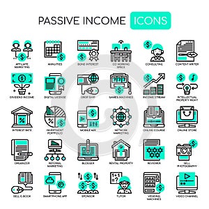 Passive Income , Pixel Perfect Icons