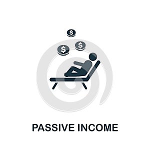 Passive Income vector icon symbol. Creative sign from passive income icons collection. Filled flat Passive Income icon for