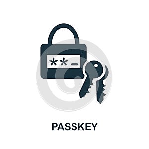 Passkey flat icon. Colored element sign from internet security collection. Flat Passkey icon sign for web design