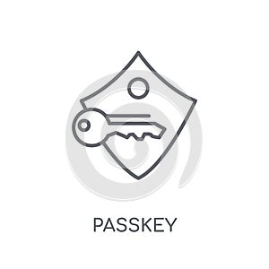 Passkey linear icon. Modern outline Passkey logo concept on whit photo