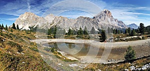 Passo Falzarego in Italy dolomites mountain photo