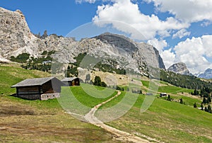 Passo Gardena in the Dolomites of Italy