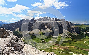 Passo Gardena and Sella mountain