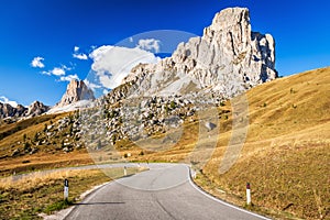 Passo Giau in Dolomites Mountains, northern Italy