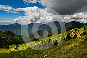 Passo Tremalzo,Trails to Passo Tremalzo, Lago di Garda region, Italy, Italian Dolomites-panoramic views from the Tremalzo