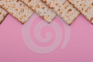 Passover background mock up Matzah texture flat lay pesach Jewish holiday Nisan