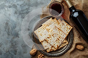Passover flat lay composition.