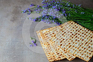 For Passover, kosher matzoh with flowers.