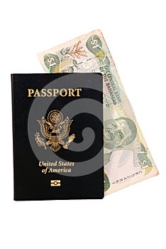 Passport with Bahamian Money