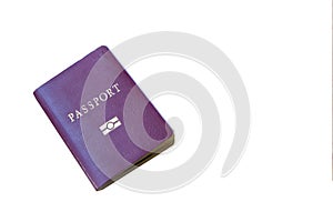 passport book image on white background for travel in holidays concept.