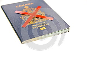 Passport cover restricted from travel and border crossing