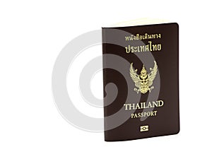 Passport cover of Thailand, Identification citizen isolated on white background