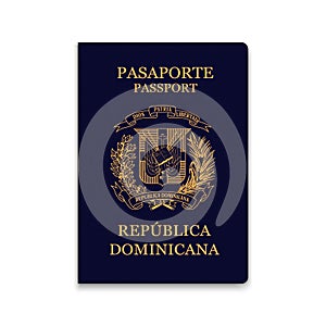 Passport of Dominican Republic. Citizen ID template