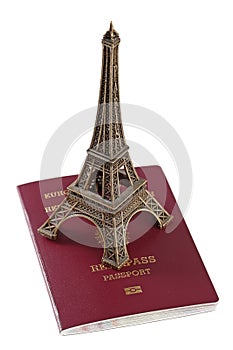 Passport and Eiffel Tower