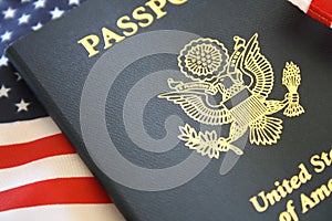 Passport and flag