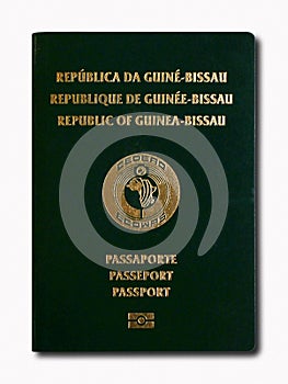 Passport from Guinea-Bissau isolated on a white background