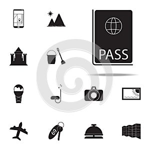 passport icon. summer pleasure icons universal set for web and mobile