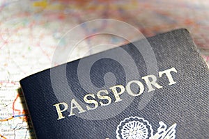 Passport and map