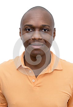 Passport photo of african american mature adult man