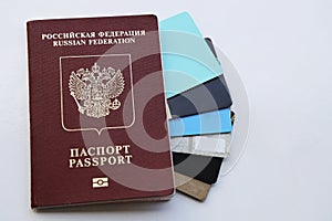passport of the Russian Federation. Sanctions against Russia ban on the use of credit cards abroad photo