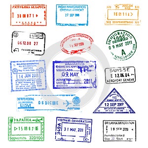 Passport stamps