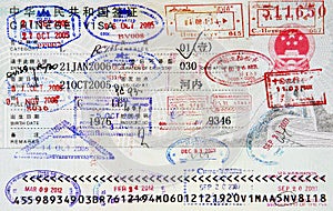 Passport stamps