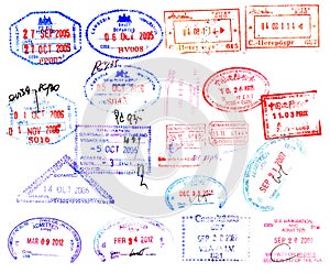 Passport stamps