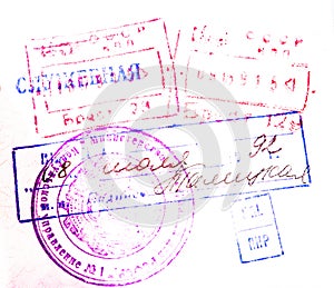 Passport stamps