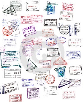 Passport stamps