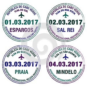 Passport stamps Cape Verde