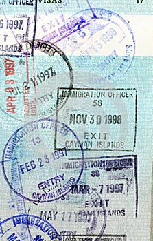 Passport Stamps - Cayman Islands photo