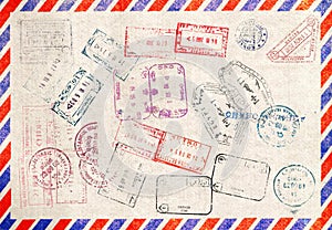 Passport stamps
