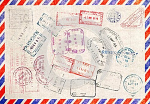 Passport stamps