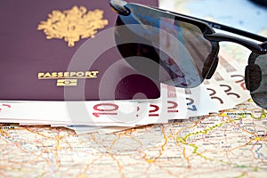 Passport Sunglasses Euros Map