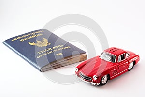 Passport Thailand travel with car model