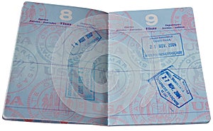 Passport with VISA Stamps