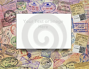 Passport Visas - Background - Add Text photo