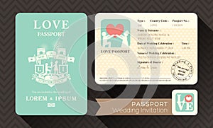 Pasaporte invitaciones de boda 