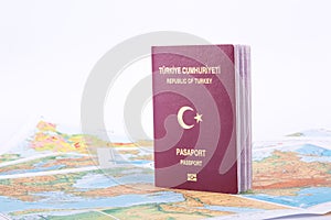 Passport on World Map
