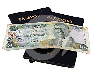 Passports with Bahamian Money
