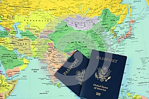 Passports on map-2