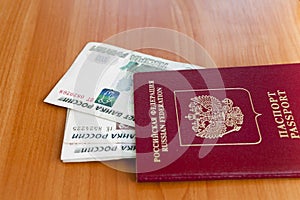 Passports on a table