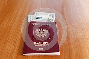 Passports on a table